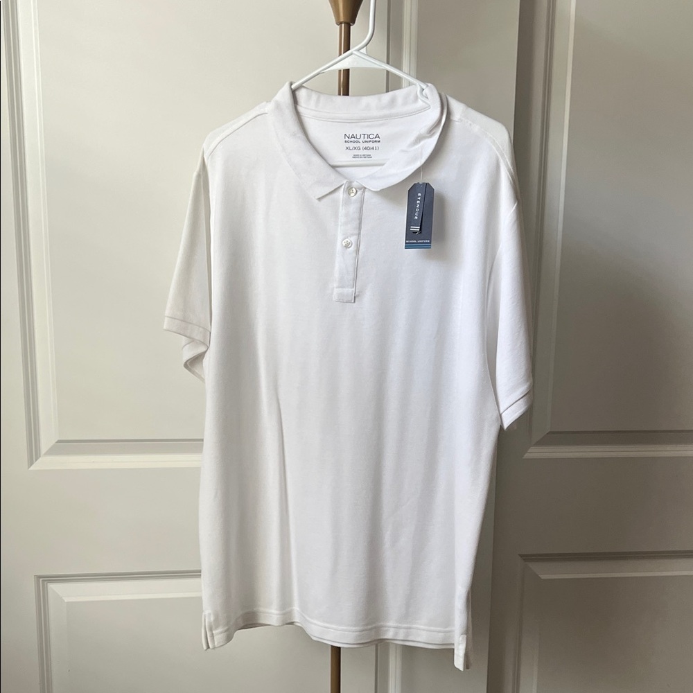 NWT Nautica Crisp White Polo Shirt